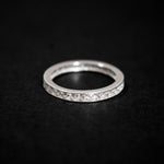 Anillos tipo churumbela en plata ley 925 con cristales de circón transparente