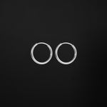 Candongas aro básicas en plata ley 925 tipo aguja