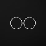 Candongas aro básicas en plata ley 925 tipo aguja