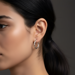 Candongas de 2.5 cms en plata 925 certificada