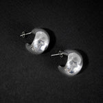 Candongas tipo chunky o gorditas en plata ley 925 certificada