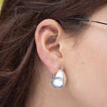 Candongas tipo chunky o gorditas en plata ley 925 certificada