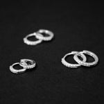 Candongas en plata ley 925 con cristales de circón