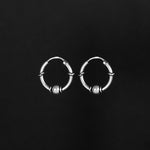 Candongas en plata ley 925 envejecida