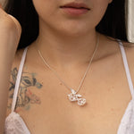 Collar corazón con alas en plata ley 925 certificada