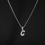 Collar con letra inicial en plata ley 925