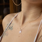 Collar con letra inicial en plata ley 925 certificada