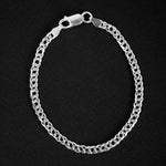 Pulsera 4 mm de tejido para hombre en plata ley 925 certificada y garantizada
