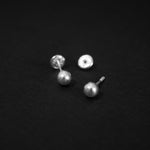 Topitos de seguridad en forma de esfera o balín de 5mm en plata ley 925