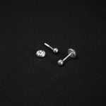 Topitos de seguridad en forma de esfera o balín de 3mm en plata ley 925