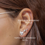 Topitos de seguridad en forma de esfera o balín de 5mm y 3mm en plata ley 925 certificada