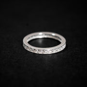 Anillos tipo churumbela en plata ley 925 con cristales de circón transparente