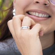 Anillo argolla clásica en plata ley 925 garantizada de por vida