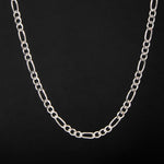 Cadena tipo fígaro 3x1 de 5mm en plata ley 925