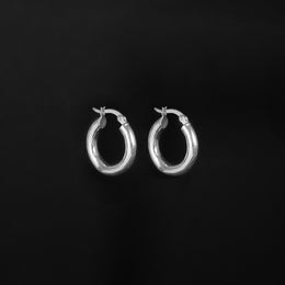 Candongas aro gruesas en plata ley 925 certificada