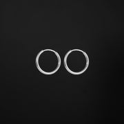 Candongas aro básicas en plata ley 925 tipo aguja 