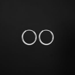 Candongas aro básicas en plata ley 925 tipo aguja 