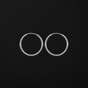 Candongas aro básicas en plata ley 925 tipo aguja 