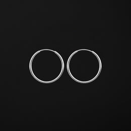 Candongas aro básicas en plata ley 925 tipo aguja 