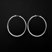 Candongas aro grande en plata ley 925