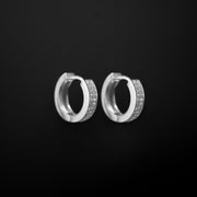 Candongas en plata ley 925 rodinada con incrustación de circones