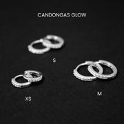 Candongas en plata ley 925 con cristales de circón