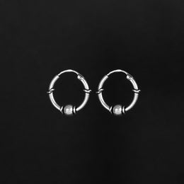 Candongas en plata ley 925 envejecida