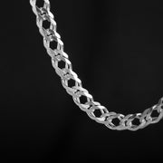 Collar tejido para hombre 9mm en plata ley 925 certificada