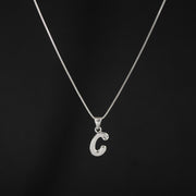 Collar con letra inicial en plata ley 925