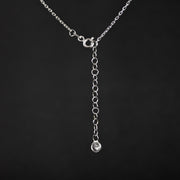 Cadena con circones y ojos turcos en plata ley 925 certificada