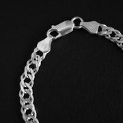 Pulsera de 6mm tejido para hombre en plata ley 925 certificada original garantizada