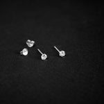 Topitos con circón en plata ley 925