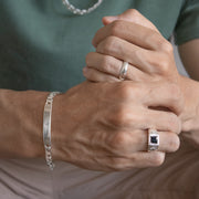 anillo con cristal de circón en plata ley 925 medellin colombia